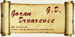 Goran Drvarević vizit kartica